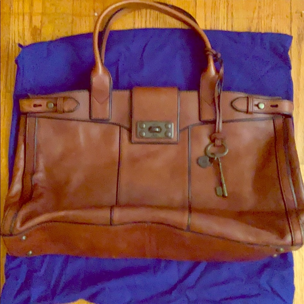 Fossil large premium leather handbag